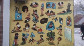 Inspiring Brick Lane artwork shows activities done during lockdown to feel positive