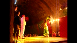 Tourist learns to dance belly dance