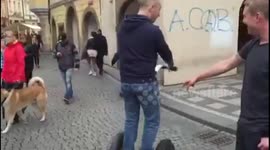 Segway riding/falling off when very drunk in Prague