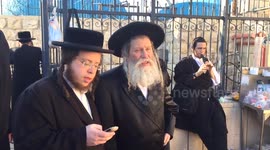 Prayers at Lag B'Omer celebrations in Meron, Israel