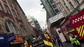 Building fire in Wardour street