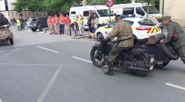 May 9, 2015: Pageant of the anti-tank ambush of German army during the liberation of Paris in May 9, 1945 - Part 1/3