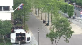 Large military parade takes place in Paris, France