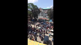 Earthquake aftermath, infront of Nepal Airlines corporation building, New Road, Kathmandu