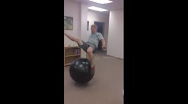 Cincinnati man in spectacular exercise ball fail