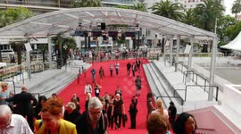 Film Festival, Cannes. La montée des marches. Red carpet.