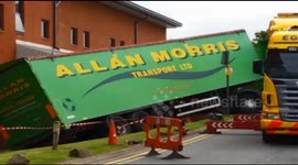 Lucky escape for lorry driver