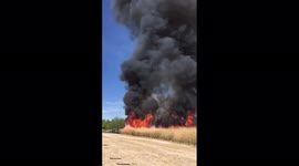 Las Vegas brush fire breaks out