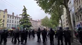 France: Labor Day Protesters And Riot Police Clash In Lyon