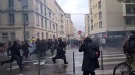 France: Labor Day Protesters And Riot Police Clash In Lyon 5