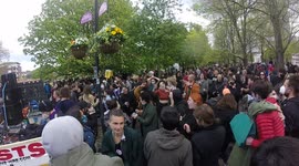 Kill the Bill May Day protesters host rave in Vauxhall park in London