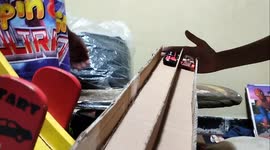 DIY diecast track race from used cardboard for kids very cheap
