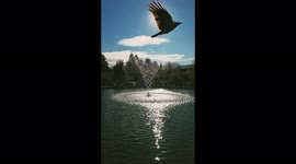 Incredible crow flight caught in the moment, super slow motion footage.