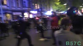 Violent Fight Between Police and May Day Protestors in Berlin