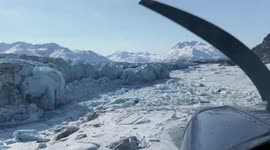 Bush pilot flying around the wild Alaskan landscapes and glaciers