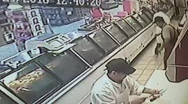 Meat Butcher Employees Slipping Falling