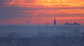 Time lapse of a beautiful morning in a Leeds suburb during sunrise