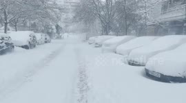 This day snow a lot with low temperatures. The snow causes a lot of problems