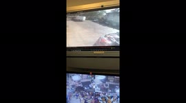 Forklift Driver Loses Control Of Pallet Of Soda And Everything Falls And Rolls Away