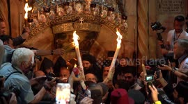 Christian Orthodox Christians take part in Holy Fire ceremony at Jerusalem’s Holy Sepulchre