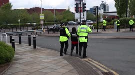 ''You little shit, you've been at it all day'' - Arrest Of Manchester United Fan At Glazers Out Protest/ Riot