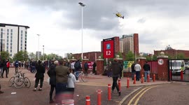 Air Ambulance Lands At Manchester United Fans Glazers Out Protest/ Riot