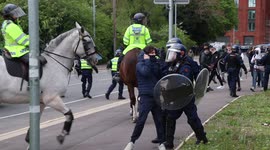 ''We Warned You 3 F***ing Times'' - Manchester United Fan Arrested As Riot Police Chase Away Crowd At Glazers Out Protest/ Riot
