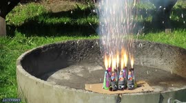 YouTuber sets off 10 'volcano fireworks' at once in explosive experiment