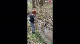 'Boy Falls into River After Botched Jump (Funny) '