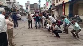 Indian authorities force COVID-19 flouters to do squats in streets as punishment