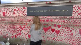 South Bank murals pay tribute to the victims of COVID 19 in the UK and London knife crime