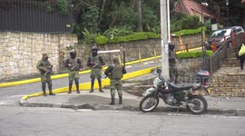 Colombia's soldiers patrolling on the capital's streets following intense protests