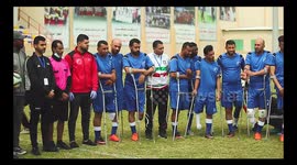 Amputee football team training at Palestine Stadium in Gaza City