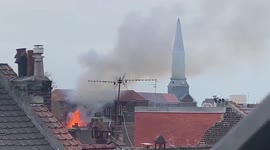 Fire breaks out at Saint-Pierre-Saint-Paul Church In Lille