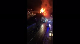 Glasgow building bursts into flames in Scotland