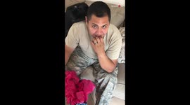 Wife welcomes home US serviceman with surprise pregnancy reveal