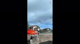 'Cool Scene of a Firefighting Helicopter in Action in Italy'