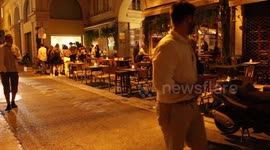 Restaurants and cafe terraces in Athens, Greece reopen as the country eases lockdown