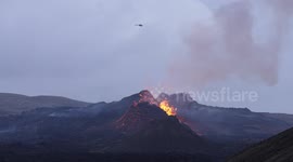 Volcano's stunning lava flows continue to lure in tourists to Fagradalsfjall, Iceland
