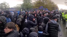 UK: Manchester City Football Club’s Fans Swarm Outside Etihad Stadium