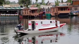 Man converts boat into floating ambulance to create awareness and ferry critical covid patients to hospital in Kashmir