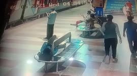 Railway security personnel saves woman from coming under train in southern India