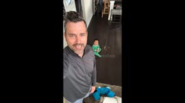 US dad has genius plan to stop his 1-year-old son from eating off the floor