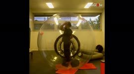 'Spaniard Puts on a Stellar Juggling Show Inside a Bubble Ball'
