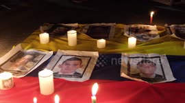 Candlelight ceremony in Sogamoso, Colombia in memory of victims of police brutality