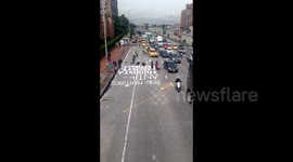 Colombians protest against tax laws in Bogota