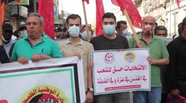 Gaza protests against delayed Palestinian elections and Israeli settlements