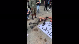 Demonstration of the ‘false positive’ in Medellin, Colombia