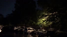 Storm and heavy rains in Newnan, Ga, US