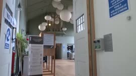 London Mayor voting in progress with social distancing rules in operation at polling stations